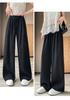 Pantalones de Pierna Ancha de Algodón y Lino Holgados y Relajados para Mujer, Pantalones de Lino Blanco con Clase, Pantalones Casuales de Verano Delgados con Cintura Elástica hasta el Piso