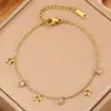 Pulseira de Aço Titânio Estilo Coreano Fashion Pequena Cintura Pulseira para Mulheres Luz Luxo High-End Versátil Cravejada de Diamantes Aço Inoxidável Joia