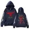 Moletom Europeu Transfronteiriço Estampado Hazbin Hotel Alastor Vermelho e Angel Dust para Homens e Mulheres