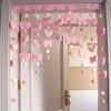 Rosa amor para mujer hogar sin agujeros red rojo dormitorio cocina baño cortina de puerta cortina divisoria cortina de cuentas tienda comercial