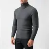 Comércio Exterior Outono/Inverno 2026 Suéter Masculino de Tricô Trançado Estilo Coreano Slim Gola Alta Camada Base Malha Roupa Íntima