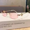 Óculos de Metal sem Aro com Detalhes de Diamante, Óculos de Aro Pequeno Oval para Mulheres, Estilo de Nicho, Anti Luz Azul, Armações de Óculos da Moda
