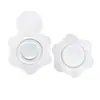 Fabricantes especiales de flor de ciruelo con forma especial, agujero para pasta medicinal vacío y película de anillo, fijación con parche, bastoncillo de hilado, transpirable, parche para ombligo de tres voltios