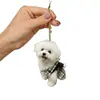 Llavero Colgante de Perro Blanco Cuadros Acrílico Plano 2D Nuevo Producto Transfronterizo