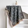 Novo Cachecol Feminino Francês Retrô Borboleta High-End Imitação Caxemira para Outono e Inverno Espessado Exterior Quente Xale de Escritório