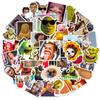 50 Adesivos Engraçados, Pacote de Emoticons Encantadores Populares Transfronteiriços, Pacote de Emoticons de Personagens, Adesivos Divertidos de Paródia