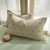 Fundas de almohada de hilo doble capa de algodón puro 2025 nuevas, un par de 48Cmx74Cm algodón fundas interiores para niños
