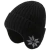 Gorro de Comercio Exterior para Hombre Invierno Cortavientos Cálido a Prueba de Frío Lana Tejida Gorro Súper Grueso Engrosado Forro Polar Gorro Grande