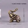 Colgante Creativo de Elefante de Latón para la Suerte Mini Colgante de Llavero de Elefante para Coche Accesorios de Colgante de Cordón Personalizado Retro