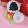 Molde de silicona campana de árbol de Navidad pastel chocolate mousse cocina molde para hornear casero DIY pellizco música