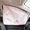 Cortinas para ventana de coche Blue Rain incrustadas, con diseños de tulipán y oso de dibujos animados, para protección solar, aislamiento térmico y sombreado; cortinas para ventana lateral de coche
