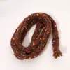 Corda de fio oco colorida de poliéster fio de poliéster DIY corda de tricô artesanal decoração chaveiro de miçangas Perler pingente de bolsa