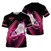 Camiseta Esportiva de Badminton com Estampa Digital 3D Moda Esportiva Casual Manga Curta Exportação Direta da Fábrica Fornecimento