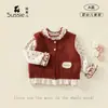 Conjunto para Niña 2026 Otoño Nuevo Ropa Infantil Suéter Cárdigan Chaleco Top para Bebé Conjunto de Capa Base