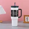 Copo Térmico Transfronteiriço Novo de Grande Capacidade em Aço Inoxidável 304 a Vácuo 40oz Copo com Canudo Copo com Alça e Canudo para Carro