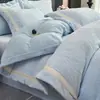 Conjunto de Quatro Peças Inverno Classe A Estilo Levemente Luxuoso Todo Fosco Esculpido Leite Fleece Cobertor Quente Espesso Lençol de Cama Roupa de Cama