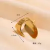 Anillo Popular de Acero Inoxidable de Gama Alta Transfronterizo con Apertura Anillo Geométrico Retro de Línea Joyería de Acero de Titanio con Presión de Aceite Listo para la Venta