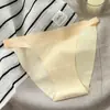 Calcinha fio dental de seda gelada estilo comércio exterior para mulheres, antibacteriana, forro de algodão, cintura baixa, sexy, afina a cintura, desejo puro, calcinha triângulo erótica