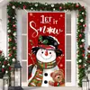 2025 Nuevo Colgante de Puerta de Tela Navideño Transfronterizo Decoración Muñeco de Nieve Papá Noel Fiesta Festiva Porche Árbol de Navidad