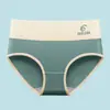 Roupa Íntima Feminina 2025 de Algodão Puro com Cintura Média-Alta, Antibacteriana de Grafeno, Confortável, Respirável, Simples, Cueca Boxer, Controle de Barriga
