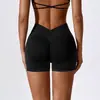Novos Shorts de Yoga Transfronteiriços para Mulheres, Cintura Alta, Ajustados, Shorts de Yoga Levanta Bumbum Pêssego, Shorts Esportivos para Corrida e Fitness