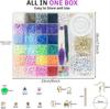 Kit de Abalorios DIY de 28 Compartimentos con Cuentas de Vidrio Pintadas de Colores y Cuentas Pequeñas para Pulseras y Collares DIY, Accesorios de Joyería