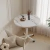 Mesa redonda simple personalizada para sala de estar en casa con ruedas, altura ajustable, adecuada para balcón, mesa auxiliar de ocio, recepción de oficina y mesa de reuniones