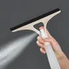 Rodo de vidro, ferramenta de limpeza de vidros para uso doméstico, com bico pulverizador, rodo de dupla face, não deixa marcas, escova de vidro multifuncional