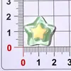 Acessórios de resina transparentes bicolores em formato de estrela Materiais para acessórios de cabelo DIY, patches artesanais de cola cremosa, presilhas de cabelo em formato de coração