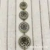 Botão Metálico Côncavo e Convexo Estilo Retrô Botão para Terno Casaco de Lã Tricotado Botão Simples Versátil Decorativo Botão Costurado à Mão