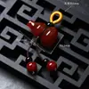Pingente de Vidro Estilo Chinês Imitação de Jade Borboleta Vagem de Lótus Pequeno Charme Acessório DIY Feito à Mão Pulseira Broche Hanfu Qipao