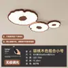 Nueva Lámpara de Techo para Sala de Estar Estilo Chino Creativa Zen Flor de Loto Hoja de Loto Lámpara de Dormitorio Retro Madera Maciza Lámparas de Habitación