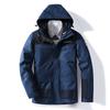 Roupas de Aventura ao Ar Livre Masculinas Três em Um com Forro de Lã Removível, Espessado, Impermeável, Corta-vento, Casaco de Trabalho Feminino Outono e Inverno Novo