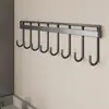Estante de Ganchos sin Taladro para Colgar Cucharas y Espátulas, Estante de Ganchos de Cocina, Estante de Almacenamiento Resistente para Montar en la Pared para la Entrada