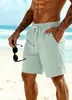 Verão 2026 Novo Comércio Exterior Amazon Shorts Esportivos Casuais Cordão Bolso Cor Sólida Respirável Shorts de Comprimento Médio