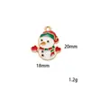 BA-45 Colgante Muñeco de Nieve Navideño Colgante de Goteo Accesorios para Pulsera Collar DIY Árbol de Navidad Muñeco de Nieve Campana Copo de Nieve