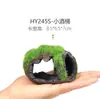 Tanque de Peces Paisaje de Roca Artificial Set de Piedras Acuario Pequeños Adornos de Resina Casa de Champiñones con Musgo Zr