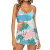 Amazon Europeo y Americano Nueva Moda para Mujer Camisola Sexy Estampado Floral Estilo Vacaciones de Verano Top sin Mangas Casual