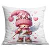 Nueva Funda de Almohada de Amazon Transfronteriza para el Día de San Valentín Linda Funda de Almohada Rosa de Cupido Funda de Almohada para el Hogar