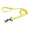 Correa para perro estampada en stock del fabricante, correa para mascotas de dibujos animados coloridos con transferencia de calor para perros pequeños y medianos
