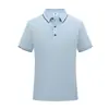Camisa polo com logo estampado, gola de seda gelada, manga curta, macacão, camisa cultural corporativa, fábrica de camisetas masculinas e femininas, bordado