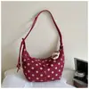 Bolso único estilo coreano de lunares para el hombro, bolso de moda tipo albóndiga con bloques de color, bolso de hombro y cruzado minimalista de nicho de alta apariencia