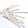 Hisopo de algodón para extracción de orejas, doble cabezal, estéril, desinfectante sanitario, palo de madera, desechable, limpiador, bolsa desmaquillante, cabezal redondo, para el hogar
