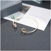 Nuevas Pulseras de Pareja Europeas y Americanas de Moda para Hombres y Mujeres, Comercio Exterior de Aliexpress Suministro de Joyería de Pulsera de Cobre Chapado en Oro