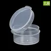 Em estoque caixa redonda de plástico PP caixa redonda pequena caixa transparente para alimentos caixa de armazenamento para produtos digitais caixa redonda 3,2 * 1,8 cm