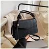 Bolso bandolera pequeño cuadrado de estilo occidental para uso diario, estilo simple, moderno, de color sólido, para el hombro y la mano, para otoño de 2024