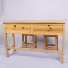 Escritorio Doble y Silla de Madera Maciza Set de Escritorio y Silla para el Hogar Estudiantes de Secundaria Primaria Niños Roble Escritorio de Aprendizaje Multifuncional