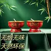 Lámpara Fortune Wangfu Fuwang Vela de Mantequilla Adoración Lámpara de Metal Hogar Sin Humo Celebración de Año Nuevo Changming Sacrificio