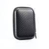 Capa Protetora com Zíper em Fibra de Carbono Caixa de Embalagem para Fone de Ouvido Bluetooth Bolsa de Armazenamento para Cabo de Dados Caixa de Presente Digital Armazenamento Digital