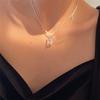 Dulce y Fresco Collar de Cielo Estrellado para Mujer, Moderno y Elegante, Brillante Cadena para Clavícula de Estrella de Circonita, Cadena de Suéter de Nicho de Instagram